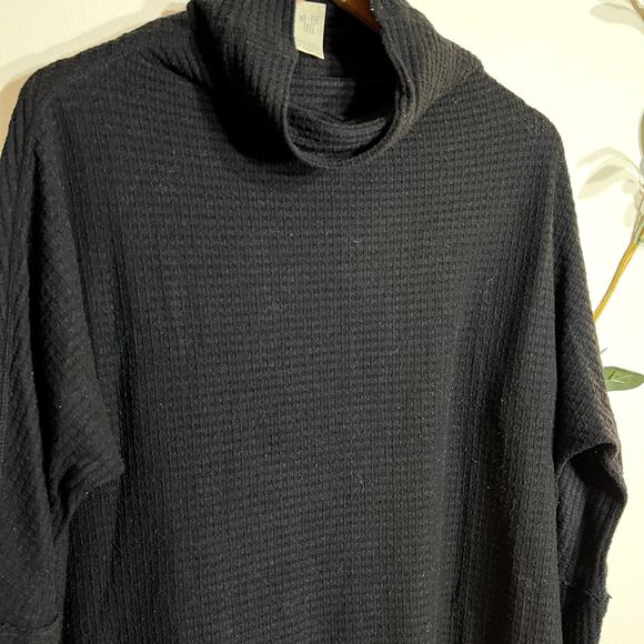 Free People Black Waffle Knit Tunic - Picture 4 of 6